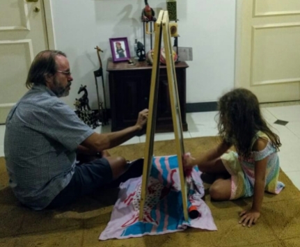 Claudio e Valentina pintando 2019